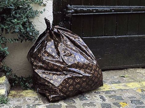 louis vuitton purse made of trash